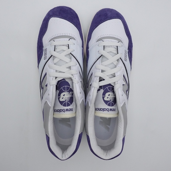 NEW New Balance 550 Leather Sneakers BB550BWG White - Picture 4 of 7